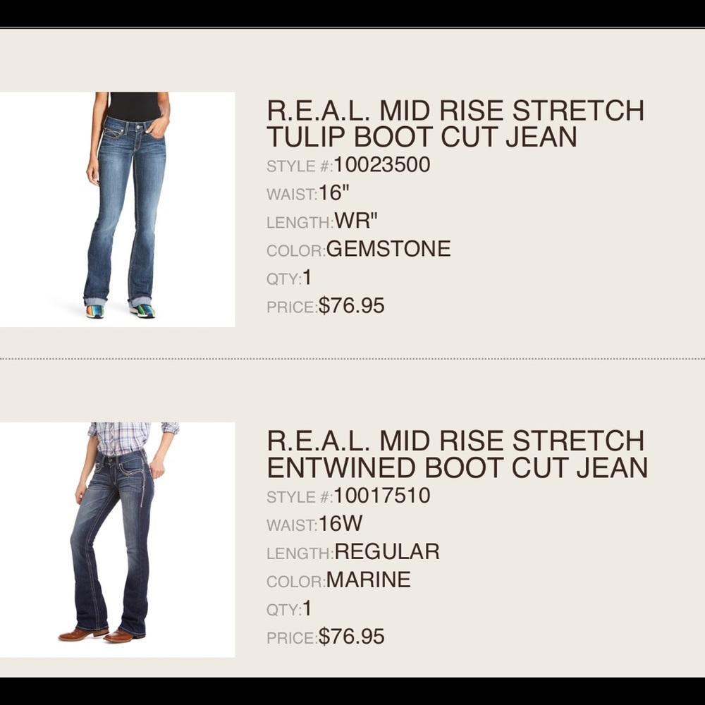 Ariat Jeans (2 pair) - Picture 2 of 3